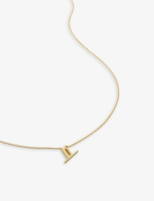 Monica Vinader Womens Gold Y Letter-charm Recycled 18ct Yellow Gold-plated Vermeil Sterling-silver P In Gold