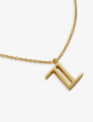 Monica Vinader Womens Gold Z Letter-charm Recycled 18ct Yellow Gold-plated Vermeil Sterling-silver P In Gold
