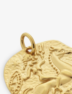 Monica Vinader Womens Gold Goddess 18ct Gold-plated Vermeil Sterling-silver Pendant Charm In Gold