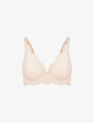 Dolce & Gabbana Satin Balconette Bra In Natural White