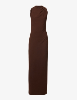 THE LINE BY K: Yuki knotted-back stretch-jersey midi dress