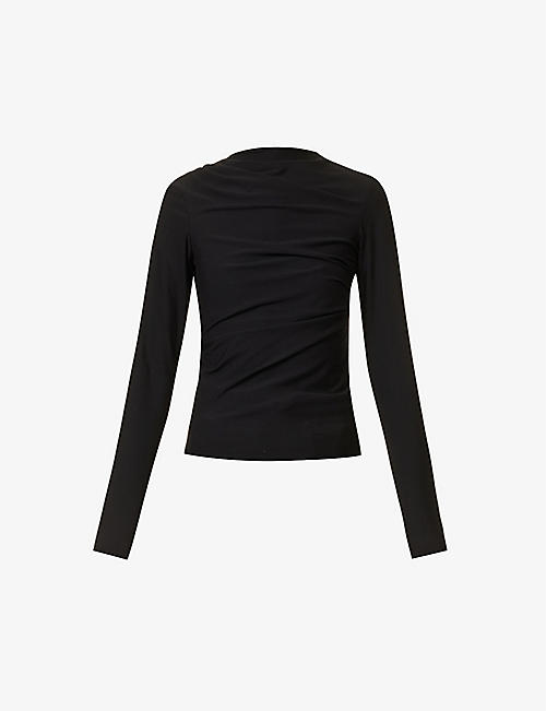 THE LINE BY K: Selma high-neck stretch-jersey top