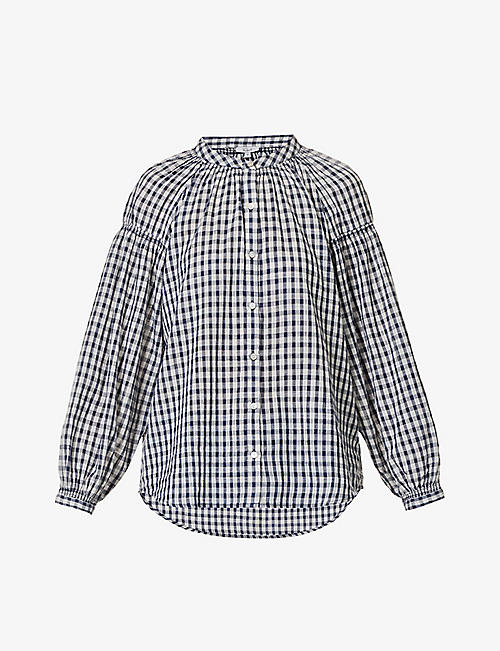 RAILS: Kenlie gingham-print cotton blouse