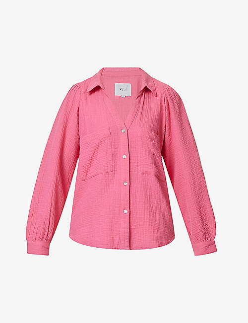 RAILS: Lauren textured-weave organic-cotton shirt