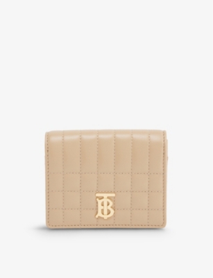 BURBERRY: Lola monogram-plaque leather wallet