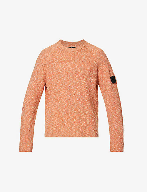 STONE ISLAND SHADOW PROJECT: Logo-patch relaxed-fit knitted jumper