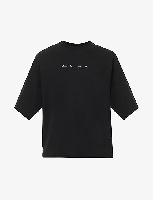 STONE ISLAND SHADOW PROJECT: Graphic-print crewneck cotton-jersey T-shirt