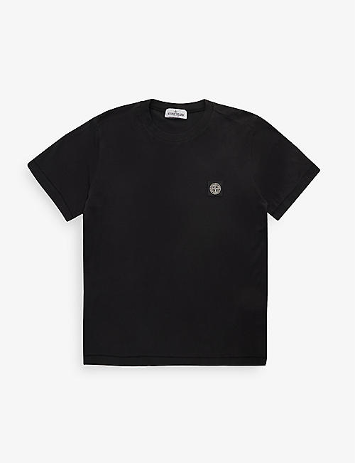 STONE ISLAND: Logo-patch cotton-jersey T-shirt 14 years