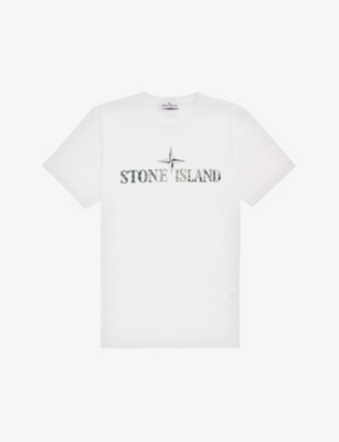 STONE ISLAND: Logo-print cotton-jersey T-shirt 14 years