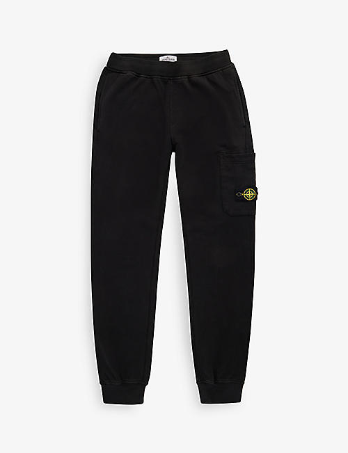 STONE ISLAND: Brand-patch cotton-jersey jogging bottoms 14 years