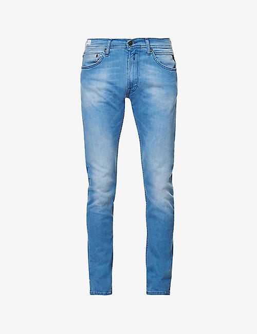 REPLAY: Jondrill slim-fit straight-leg stretch-denim jeans