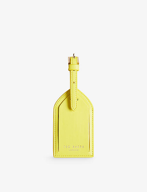 TED BAKER: Leemon branded faux-leather luggage tag