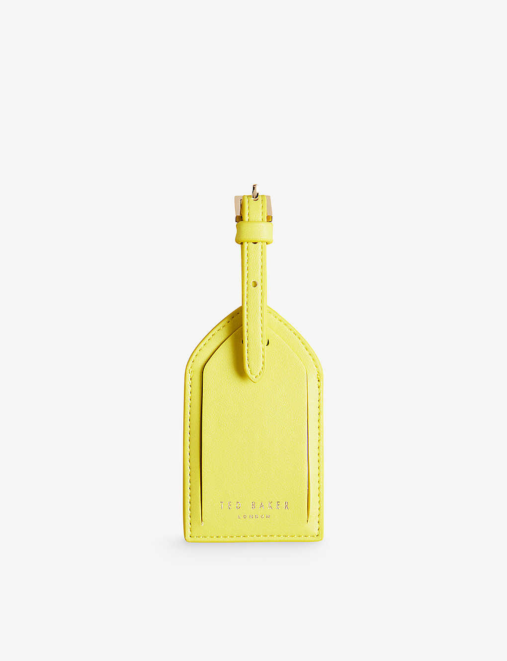 Ted Baker Lt-yellow Leemon Branded Faux-leather Luggage Tag