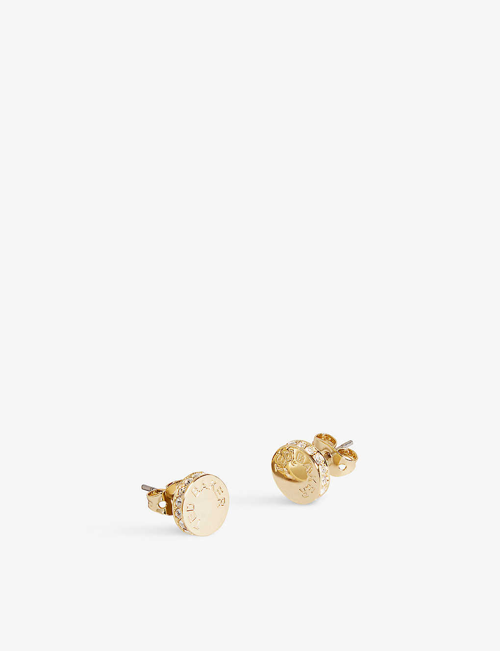 Ted Baker Womens Gold-col Seesay Brass Stud Earrings