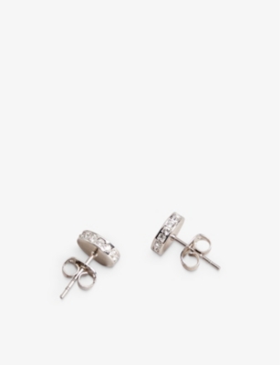 Shop Ted Baker Women's Silver-col Seesay Brass Stud Earrings