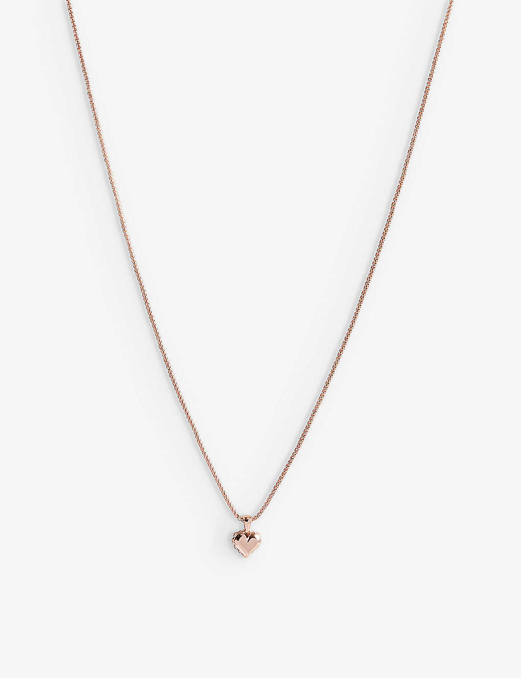 Ted Baker Womens Rosegd-col Sarroha Heart Crystal-embellished Rose-gold Plated Brass Necklace