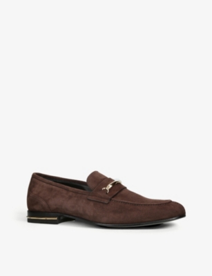 BALLY Genos buckle-embellished suede loafers