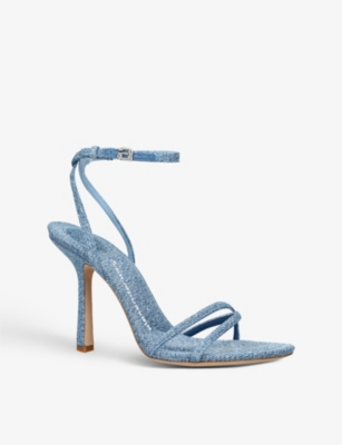 ALEXANDER WANG Dahlia crossover-strap denim heeled sandals