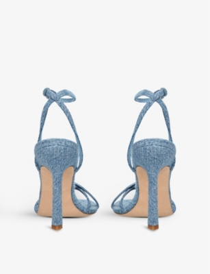 ALEXANDER WANG Dahlia crossover-strap denim heeled sandals