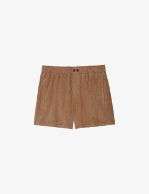 Zadig & Voltaire Paxi Suede Shorts In Brown