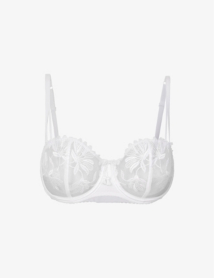 Aubade Toujours Stretch-lace Plunge Bra In White