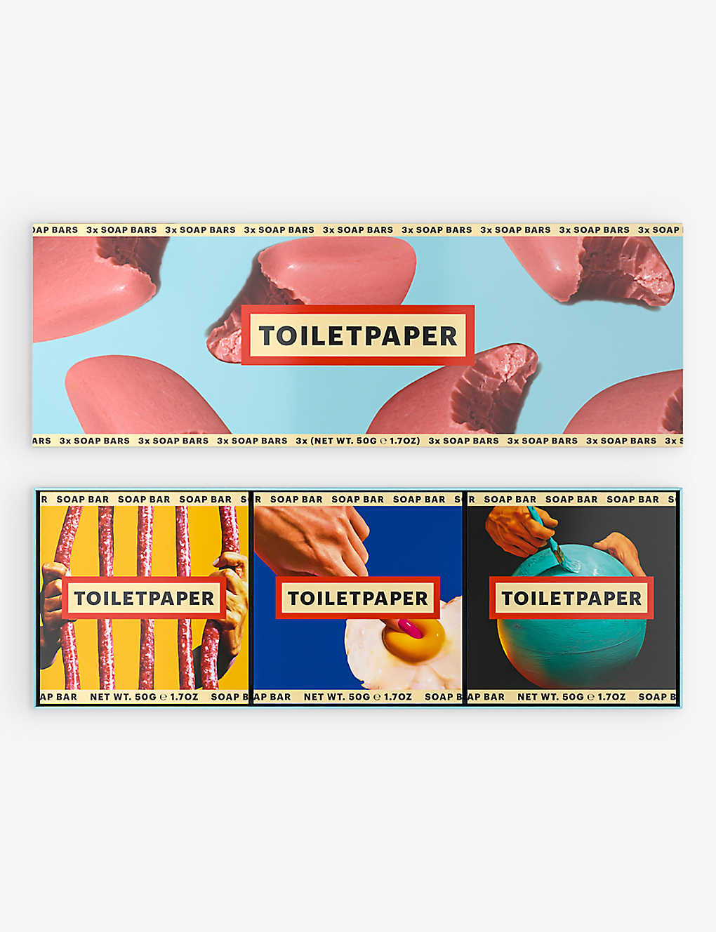 Seletti X Toiletpaper Toiletpaper Soap Kit Set Of Three