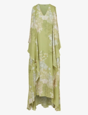 ALLSAINTS: Venetia floral-print woven maxi dress