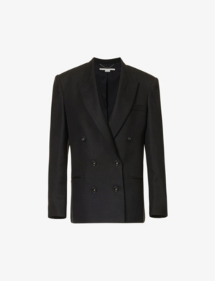 Stella Mccartney Stella Mc Cartney Oversized Double Breasted Blazer In Black