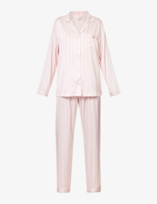 THE NAP CO Satin relaxed fit stretch woven pyjama set