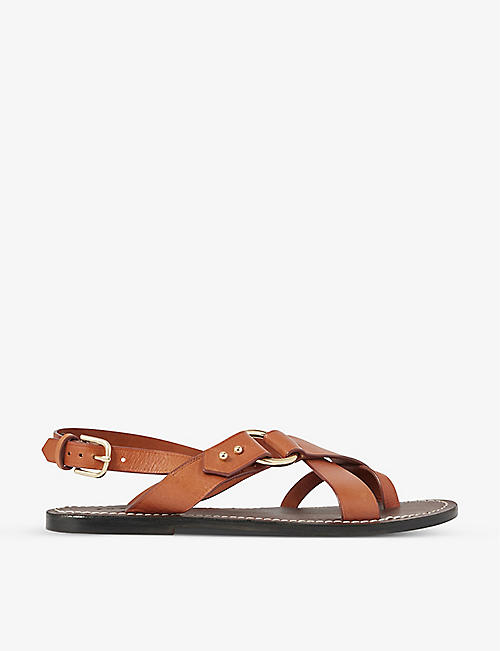 SOEUR: Florence gold-toned leather sandals
