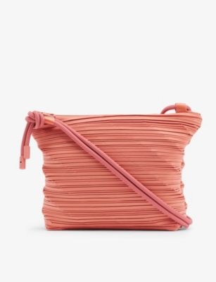 Issey Miyake Pleats Please Womens Coral Red Patapata Pleated Woven  Cross-body Bag | ModeSens