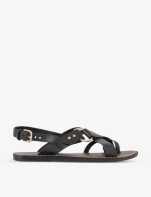 SOEUR: Florence gold-toned leather sandals