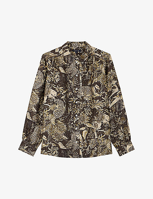 SOEUR: Lucrèce graphic-print silk blouse