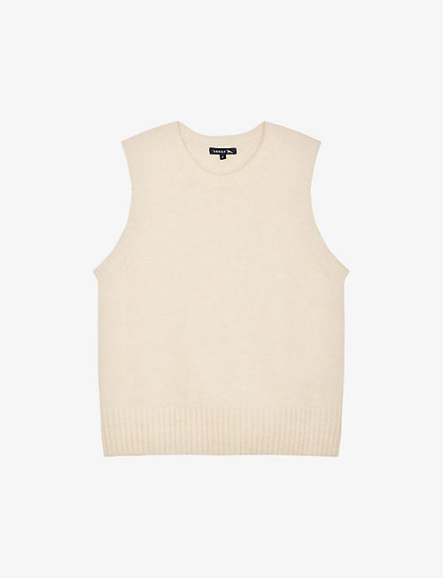 SOEUR: Namaste ribbed-collar stretch-knitted sweater vest