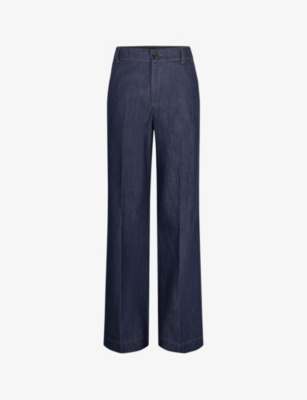 Soeur California High-rise Wide-leg Jeans In Blue