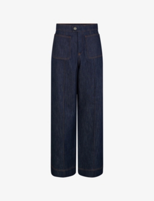 Soeur Womens  Harry Wide-leg Twin-pocket Jeans In Blue
