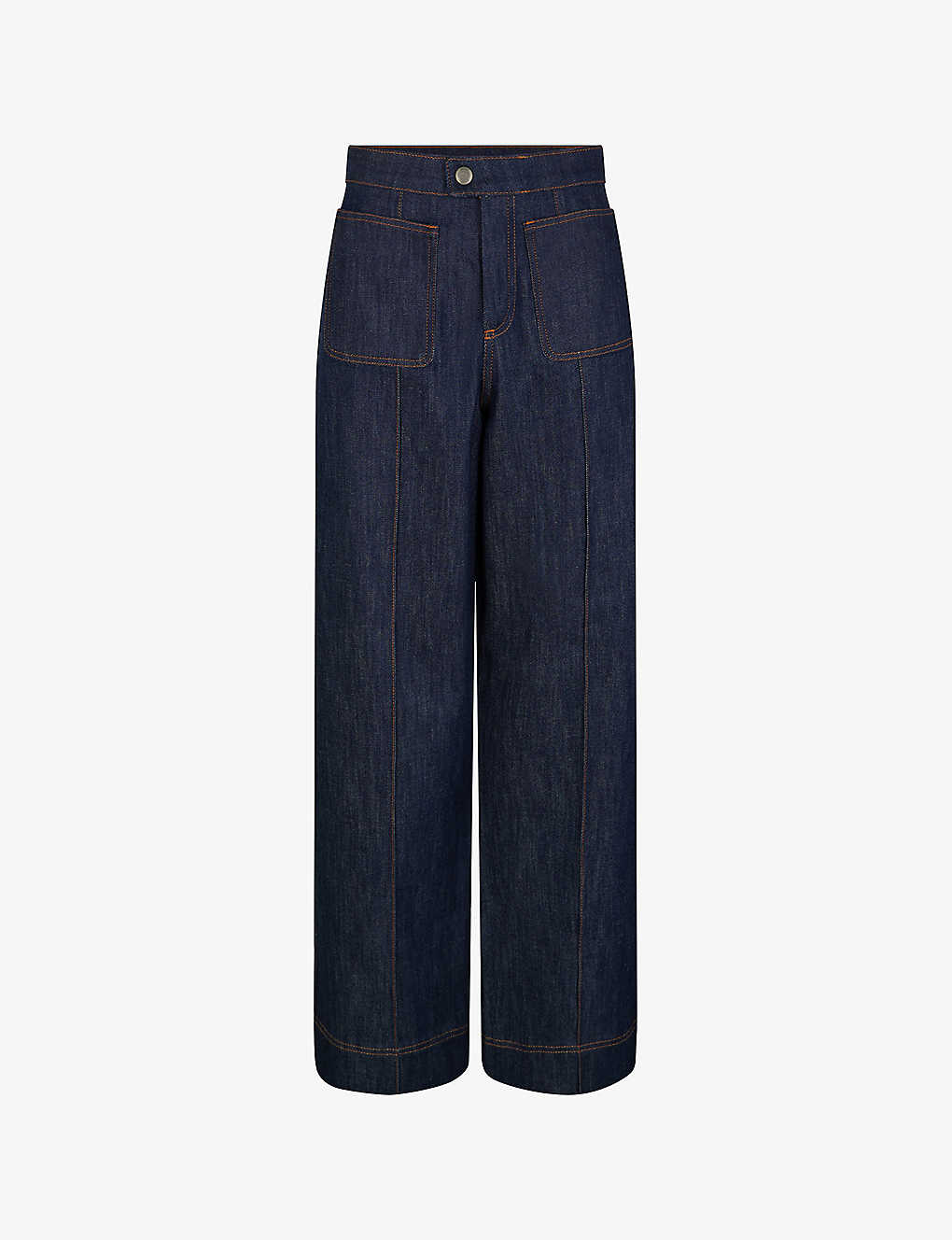 Soeur Womens Blue Harry Wide-leg Twin-pocket Jeans | ModeSens