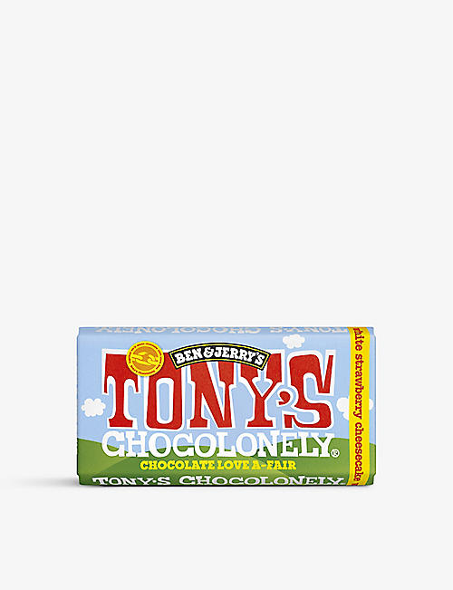 TONY'S: Tony's x Ben & Jerry's strawberry cheesecake white chocolate bar 180g