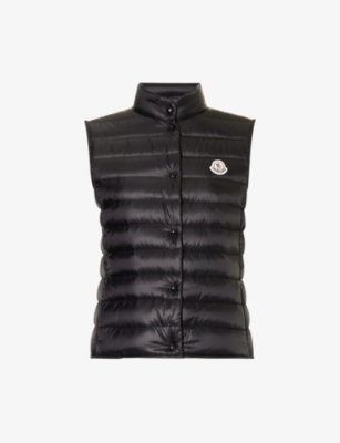 Moncler Liane Brand-patch Regular-fit Shell-down Vest In Black
