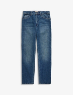 GUCCI: Straight-leg logo-patch jeans 6-12 years