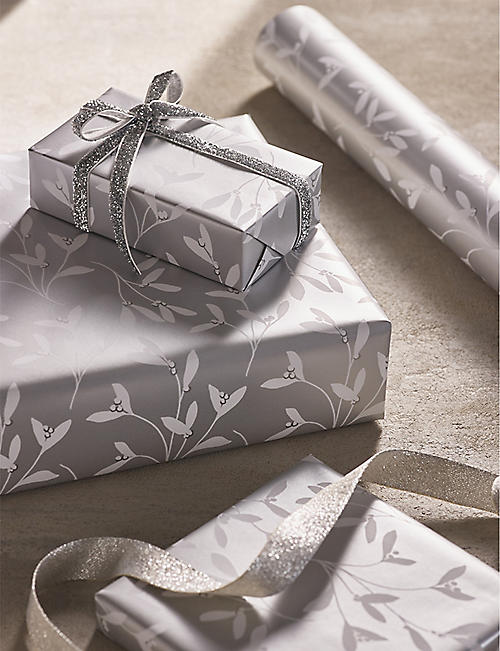 THE WHITE COMPANY: Mistletoe printed wrapping paper 10m