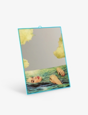 SELETTI: Seletti x TOILETPAPER sea girl-print big glass mirror 40cm