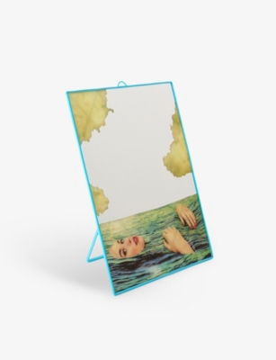 SELETTI: Seletti x TOILETPAPER sea girl-print big glass mirror 40cm
