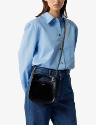 Soeur Cheri Mini Leather Tote Bag In Black