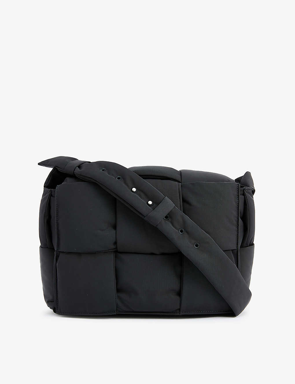 Bottega Veneta Black Cassette Recycled-polyester Messenger Bag