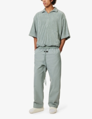 Fog X Mens Sycamore Brand-patch Straight-leg Relaxed-fit Cotton-blend  Trousers