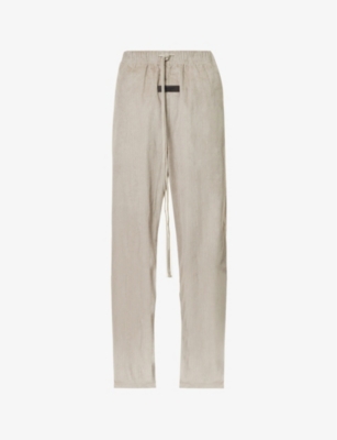 Essentials Relaxed-fit Wide-leg Cotton-corduroy Trousers In Seal