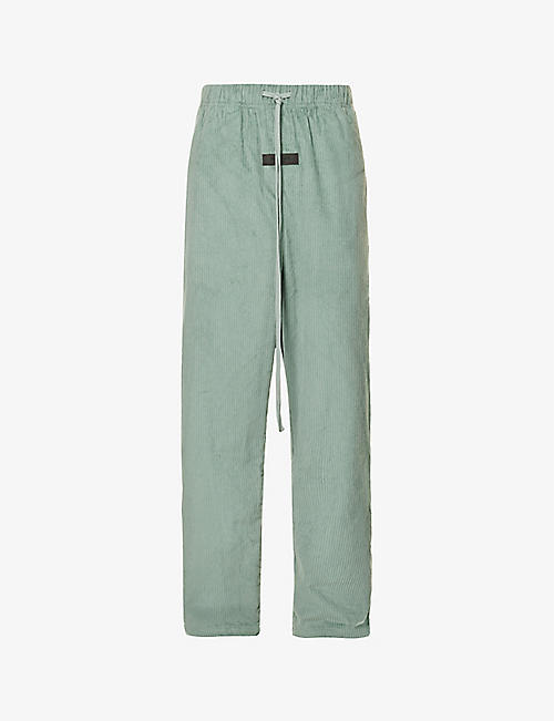 FOG X ESSENTIALS: ESSENTIALS relaxed-fit wide-leg cotton-corduroy trousers