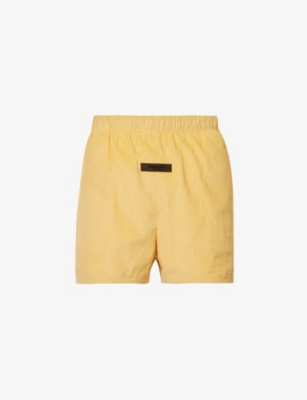 Essentials Relaxed-fit Cotton-corduroy Shorts In Light Tuscan