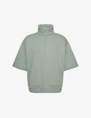 FEAR OF GOD FOG Essentials Half Zip Pullover Hoodie Heather Grey